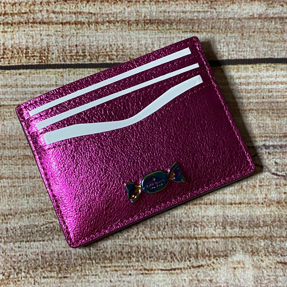 Kate Spade “Candy Shop” Metallic Pink Card Case